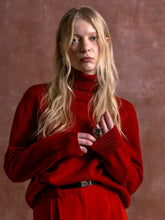 Givenchy Deep Red Wool Cashmere Turtleneck Sweater
