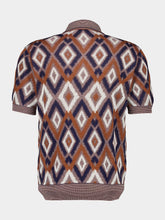 Piacenza 1733 Blue and Brick Orange Cotton Polo Shirt