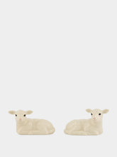 Quail Ceramics White Lamb Stoneware Salt and Pepper Shakers