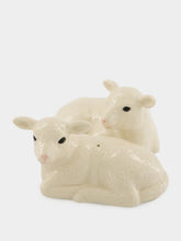 Quail Ceramics White Lamb Stoneware Salt and Pepper Shakers