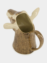Quail Ceramics Brown Toggenburg Goat Large Stoneware Jug