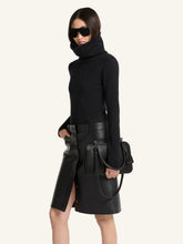 Courrèges Black Shadow Leather-Effect Shoulder Bag