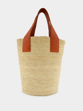 Sensi Studio Tall Canasta with Leather Handles