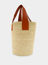 Sensi Studio Tall Canasta with Leather Handles