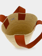 Sensi Studio Tall Canasta with Leather Handles