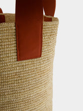 Sensi Studio Tall Canasta with Leather Handles