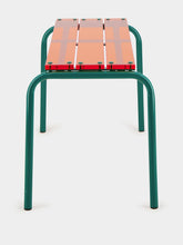 Laurent Badier Peacock Blue and Orange Acrylic Bench