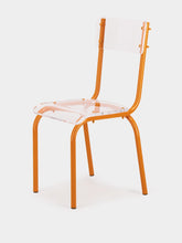 Laurent Badier Orange Acrylic Glass Chair