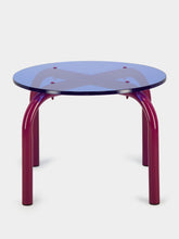 Laurent Badier Purple and Blue Acrylic Coffee Table
