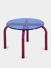 Laurent Badier Purple and Blue Acrylic Coffee Table