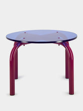 Laurent Badier Purple and Blue Acrylic Coffee Table