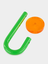 Laurent Badier Green and Orange Acrylic Coat Hook