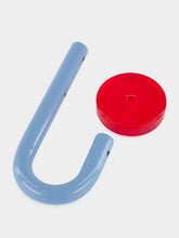 Laurent Badier Light Blue and Red Acrylic Coat Hook