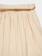 Zimmermann Cream Wylie Embroidered Linen Midi Skirt
