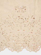 Zimmermann Cream Wylie Embroidered Linen Midi Skirt