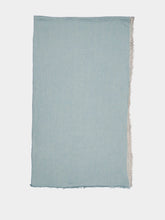 Maison de Vacances Crumpled Washed Linen Blue Throw