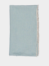 Maison de Vacances Crumpled Washed Linen Blue Throw