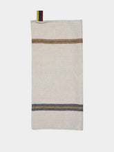 Libeco Flax and Brown Dock Nairobi Stripe Linen Kitchen Towel