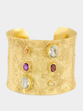 Maria João Bahia Gold Cuff Bracelet with Amethyst and Citrine