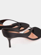 Amina Muaddi Black Alexandra Thong Slipper 60 Satin