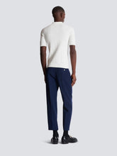 Balmain Natural Monogram Knit Wool Polo Shirt