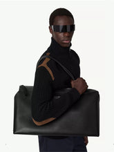 MM6 Maison Margiela Black Leather Bauletto Weekend Bag