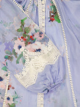 Zimmermann Light Blue Everley Lace Trim Blouse