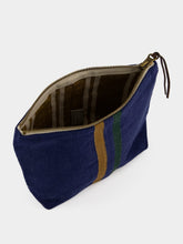 Libeco Blue and Green Linen Pouch Etui