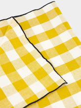 Maison de Vacances Yellow Bourdon Black Mesh Gingham Tea Towel