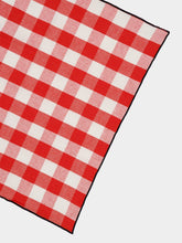 Maison de Vacances Vichy Capucine Napkin with Black Bourdon Edge