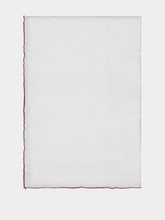 Maison de Vacances White and Clay Mimi Canvas Tablecloth