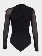 Zimmermann Black Illustration Gathered Bodysuit