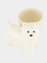 Quail Ceramics White Westie Egg Cup