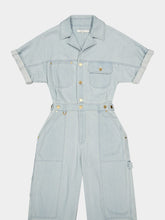 Zimmermann Light Blue Acacia Denim Boilersuit Jumpsuit