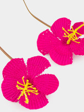 Sensi Studio Bag Charm Hibiscus in Fuchsia Pink