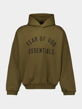 Fear Of God Essentials Olive Fleece Hoodie