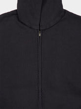 Fear Of God Essentials Vintage Black Embroidered Classic Full Zip Hooded Sweatshirt