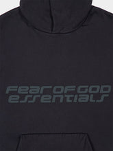 Fear Of God Essentials Vintage Black Heavy Fleece 90s Hooded Sweatshirt