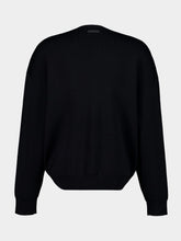 Fear Of God Essentials Jet Black Sweater Crewneck Knit in Merino Wool