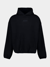 Fear Of God Essentials Jet Black Hooded Sweatshirt Modern Fit