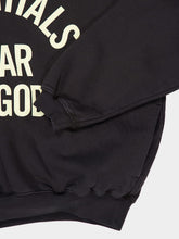 Fear Of God Essentials Faded Black Campus 90s Hooded Sweatshirt