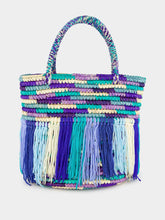 Sensi Studio Multicolour Blue Fringed Baby Tote