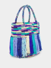 Sensi Studio Multicolour Blue Fringed Baby Tote