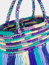 Sensi Studio Multicolour Blue Fringed Baby Tote