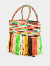 Sensi Studio Multicolour Pastel Fringed Baby Tote