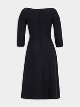 Prada Black Silk-Blend V-Neck Midi Dress
