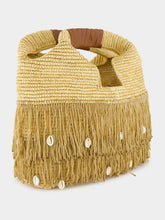 Sensi Studio Fringed Basket Beach Bag