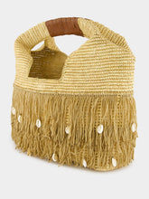 Sensi Studio Fringed Basket Beach Bag