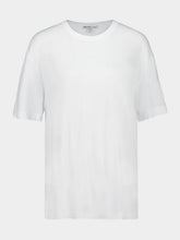 James Perse White Oversized Fit Crepe Jersey Cotton T-Shirt