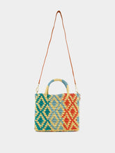 Sensi Studio Canasta Patterned Medium Handbag with Leather Strap